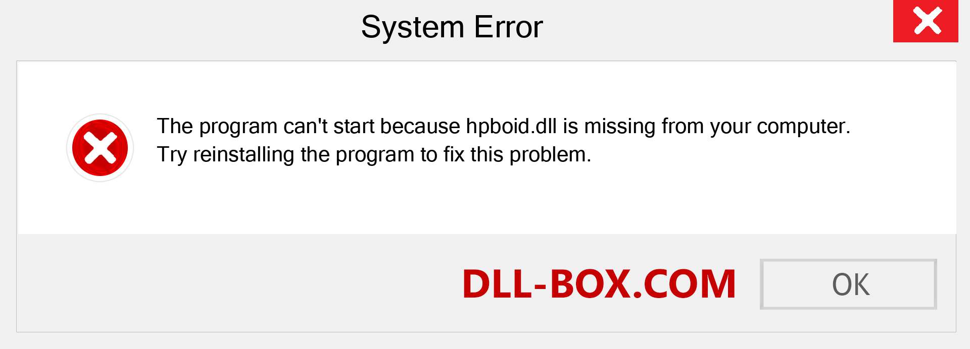  hpboid.dll file is missing?. Download for Windows 7, 8, 10 - Fix  hpboid dll Missing Error on Windows, photos, images